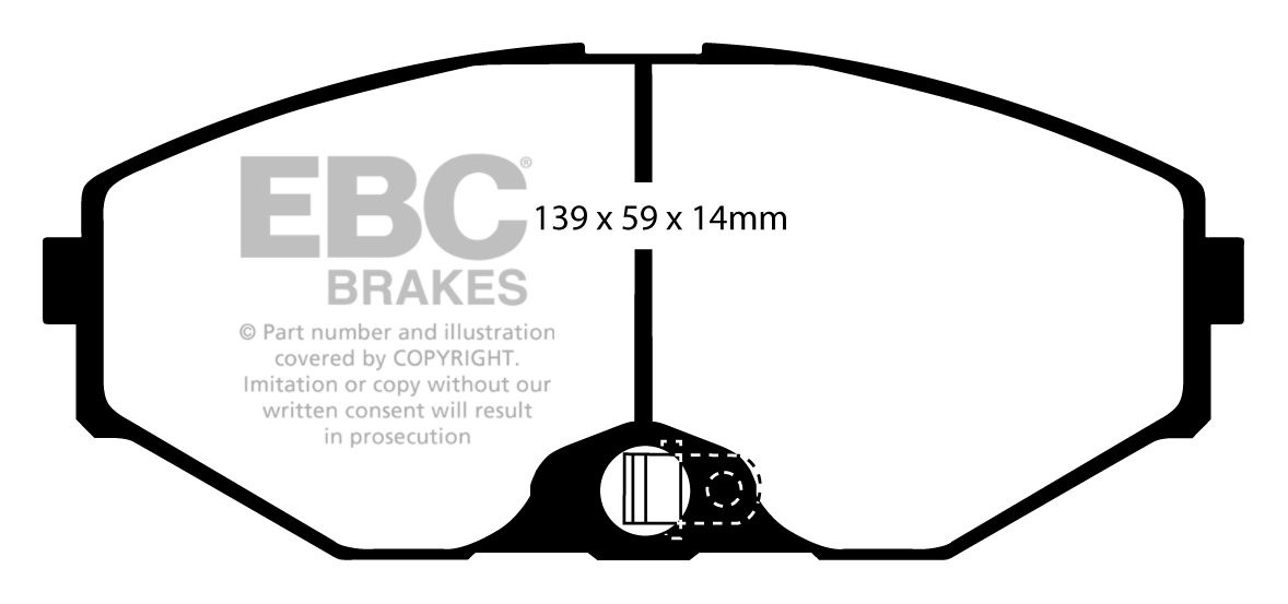 EBC Brakes NISSAN Stagea 2.5 Turbo 96-98 Remblokken voorzijde ye