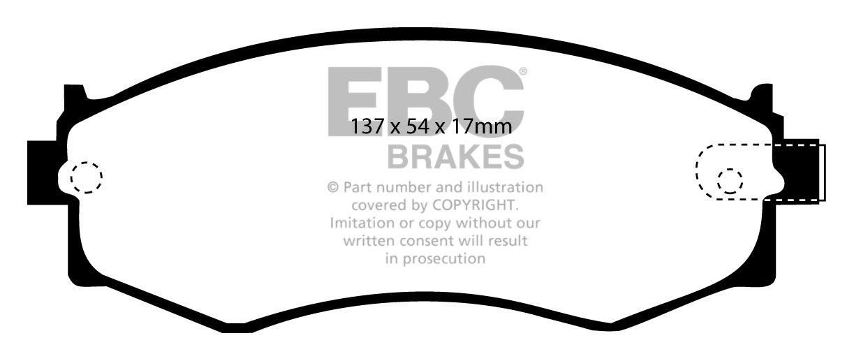 EBC Brakes NISSAN Prairie 2.0 (M11) 89-92 Remblokken voorzijde g