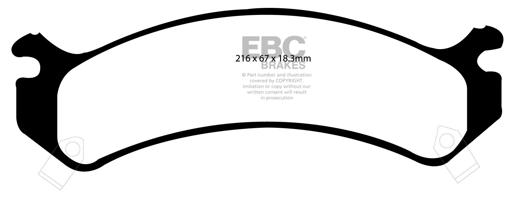 EBC Brakes HUMMER H2 6.2 2008-.. Remblokken voorzijde yellowstuf