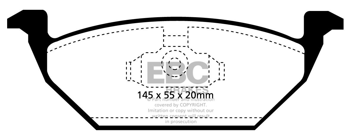 EBC Brakes SEAT Toledo 1.6 99-2000 Remblokken voorzijde greenstu