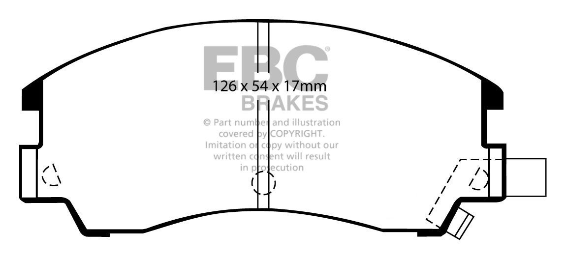 EBC Brakes SUBARU Series 1/2/L 1.6 (AN2) 84-92 Remblokken voorzi