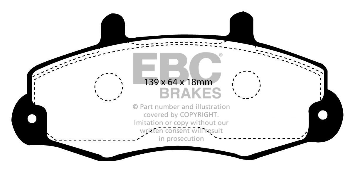 EBC Brakes FORD BEDRIJFSWAGEN Tourneo 2.0 94-2000 Remblokken voo