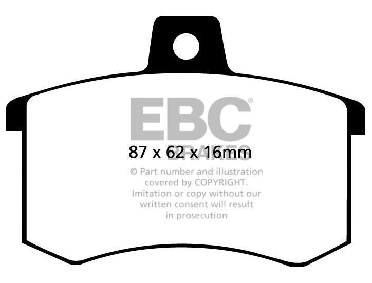 EBC Brakes AUDI 100 2.2 Turbo 86-90 Remblokken achterzijde