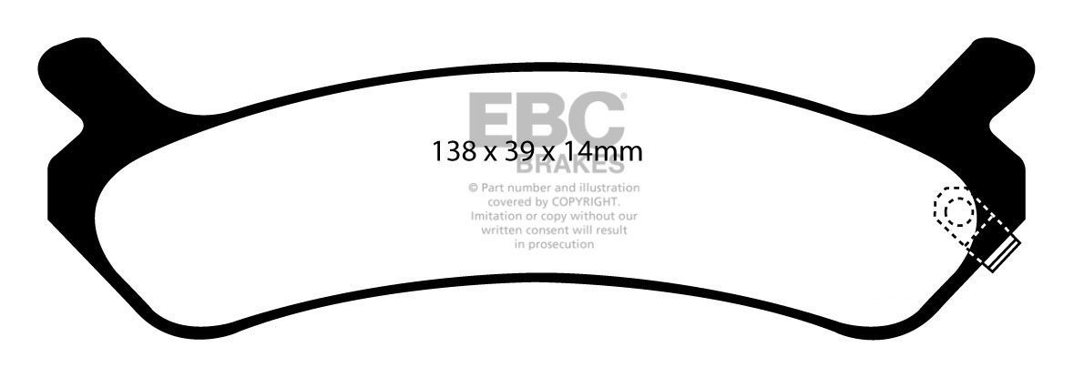 EBC Brakes ISO Grifo 7.0 69-74 Remblokken achterzijde redstuff