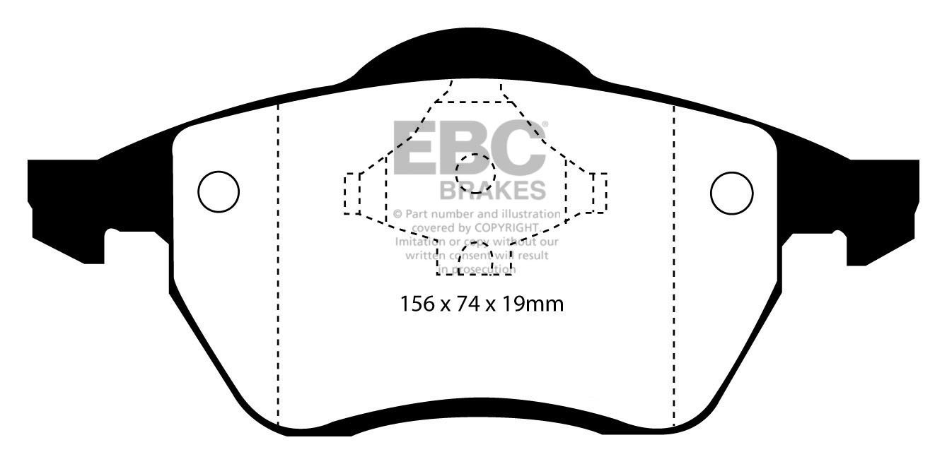EBC Brakes SEAT Alhambra 2.0 95-2000 Remblokken voorzijde