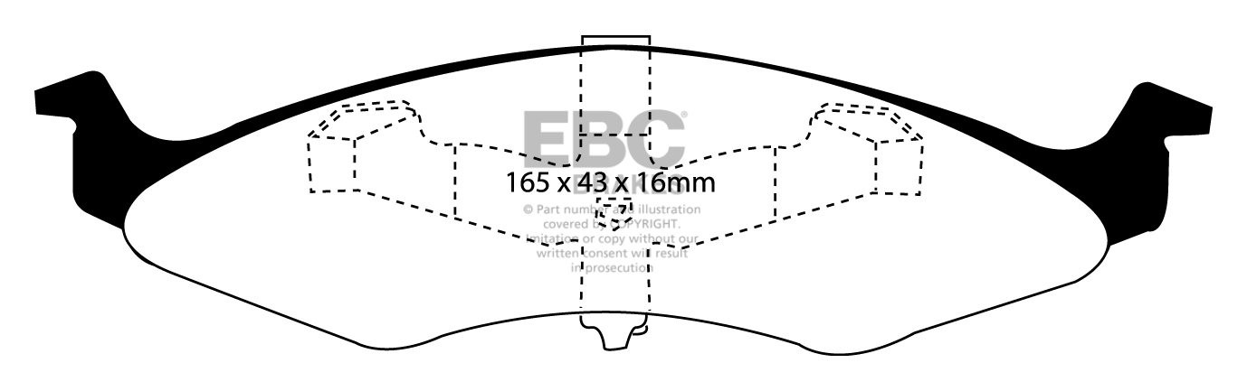 EBC Brakes DAIMLER Majestic 4.6 66-69 Remblokken achterzijde gre