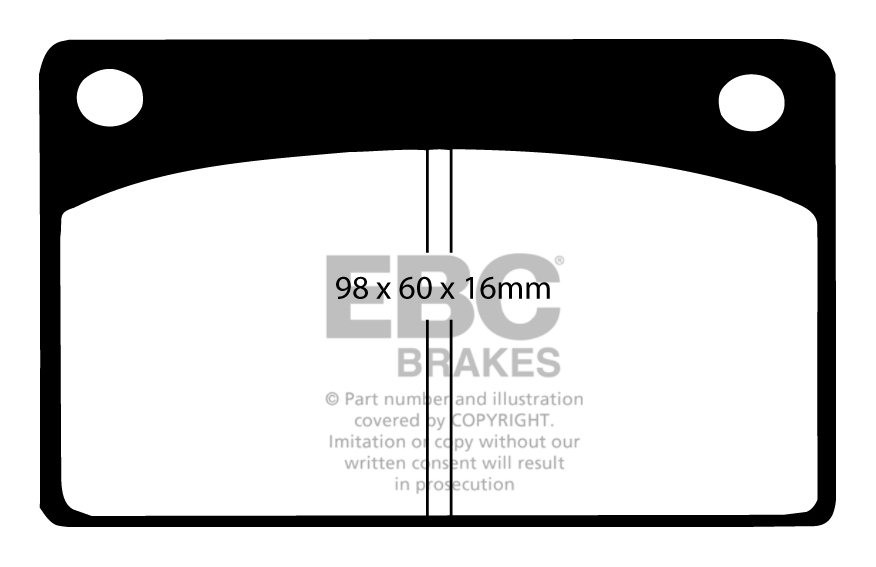 EBC Brakes VOLVO Amazon/120/130 2.0 68-71 Remblokken voorzijde g