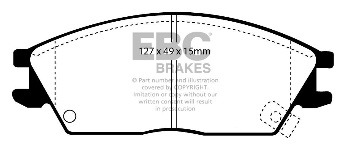 EBC Brakes HYUNDAI Accent 1.5 2000-2003 Remblokken voorzijde gre