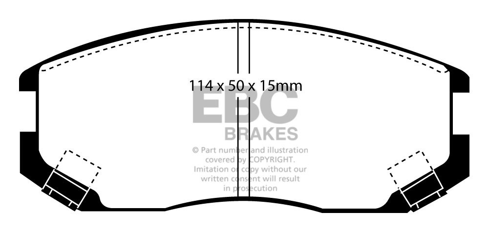 EBC Brakes PROTON Persona 2.0 TD 97-2000 Remblokken voorzijde