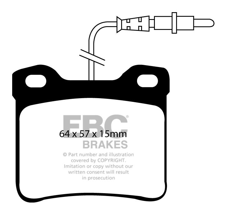 EBC Brakes MERCEDES V-Class V280 98-2002 Remblokken achterzijde