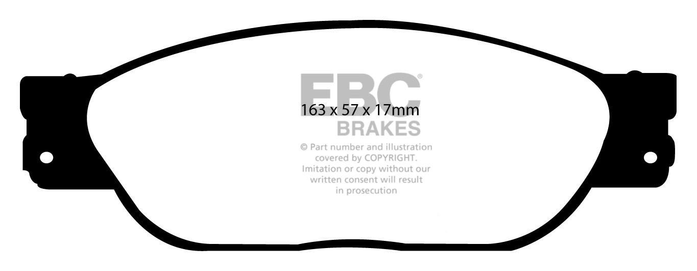 EBC Brakes JAGUAR XJ6 2.7 TD 2005-2006 Remblokken voorzijde