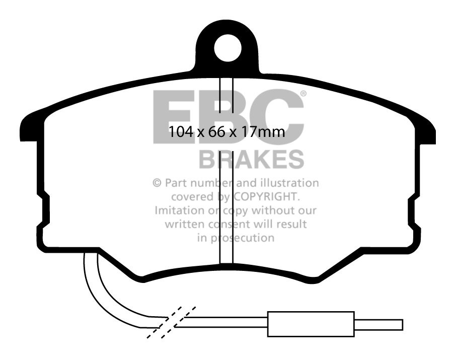 EBC Brakes FIAT Croma 2.0 Turbo 86-88 Remblokken voorzijde