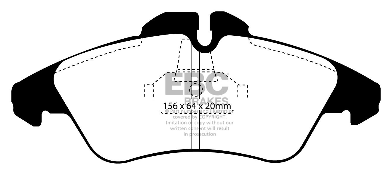 EBC Brakes MERCEDES V-Class V230 96-2003 Remblokken voorzijde