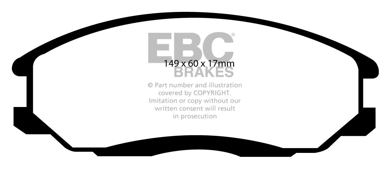 EBC Brakes HYUNDAI Trajet 2.7 2000-2004 Remblokken voorzijde gre