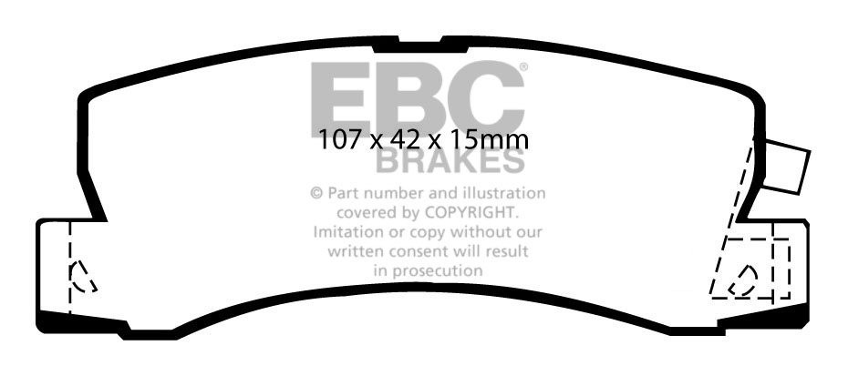 EBC Brakes HOLDEN (Aust/NZ) Apollo 2.0 89-93 Remblokken achterzi