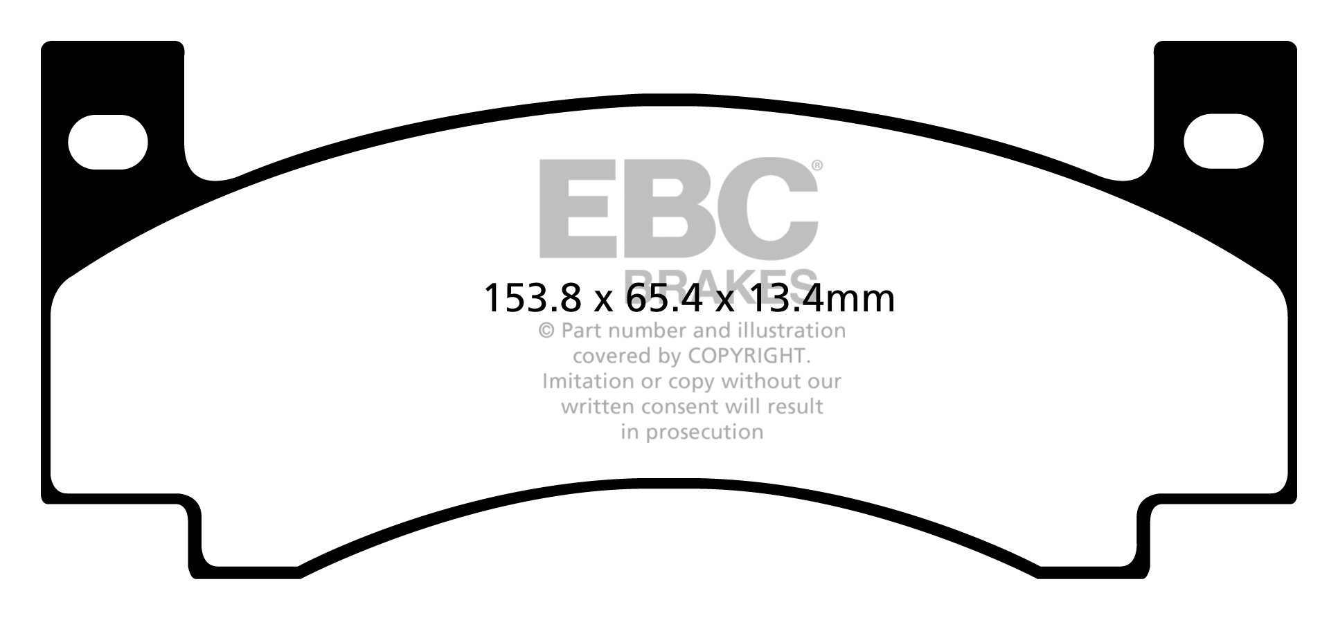 EBC Brakes DODGE (USA) Charger 6.3 69-70 Remblokken voorzijde ye