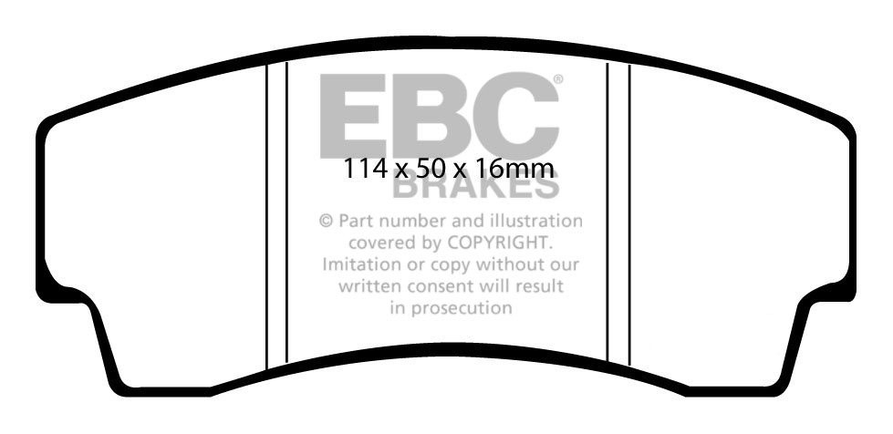 EBC Brakes BMW X6 M 4.4 Twin Turbo 2010-.. Remblokken achterzijd