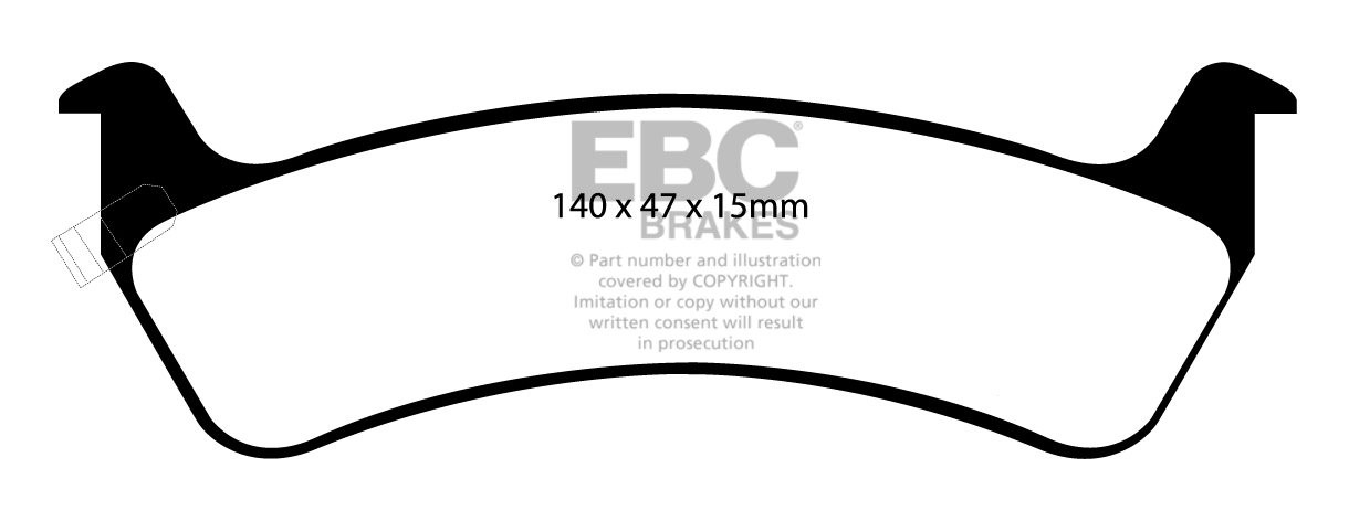 EBC Brakes JEEP Grand Cherokee 2.5 TD 93-96 Remblokken achterzij