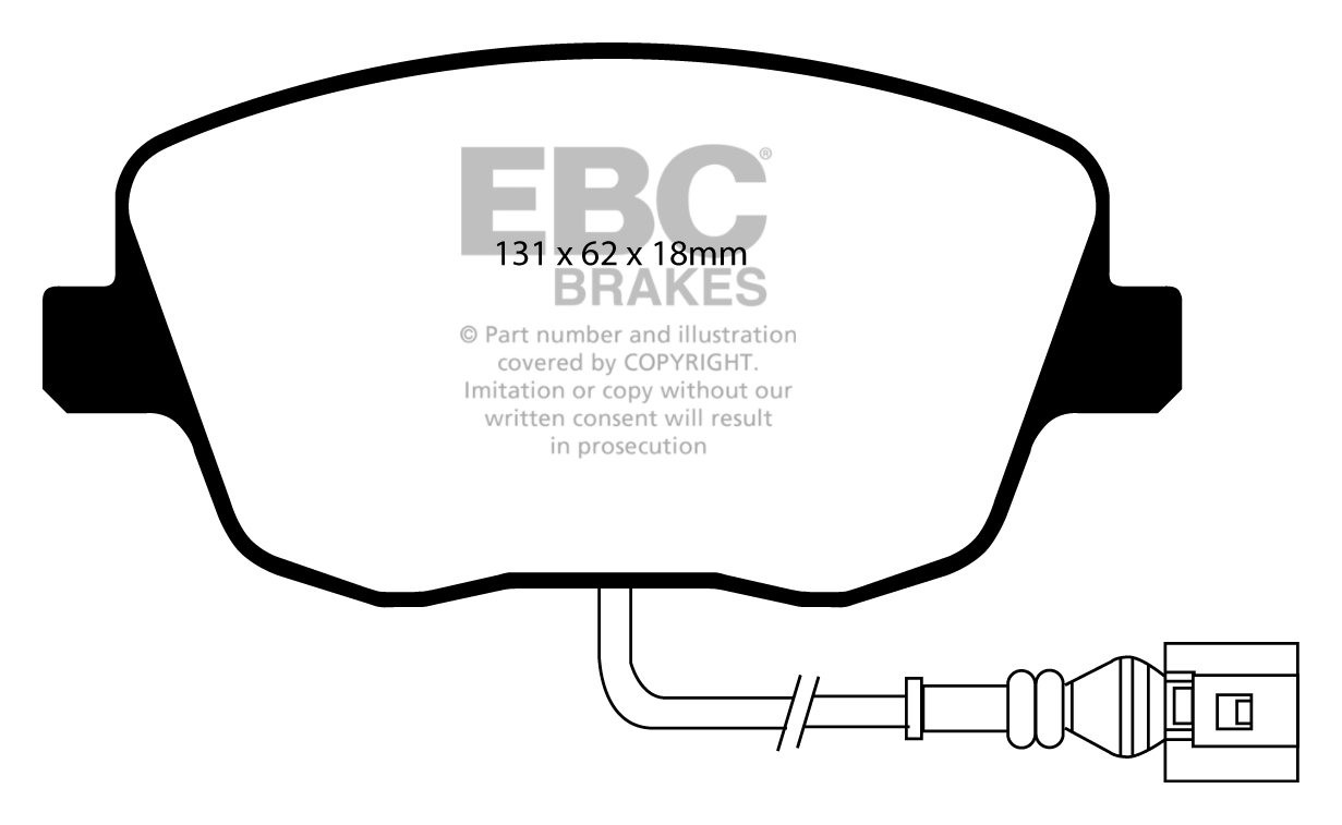 EBC Brakes SKODA Fabia 1.6 2007-.. Remblokken voorzijde greenstu