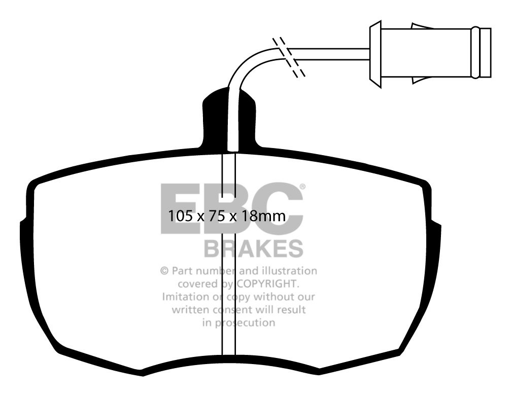 EBC Brakes IVECO BEDRIJFSWAGEN Daily (82-90) 30.8 82-86 Remblokk