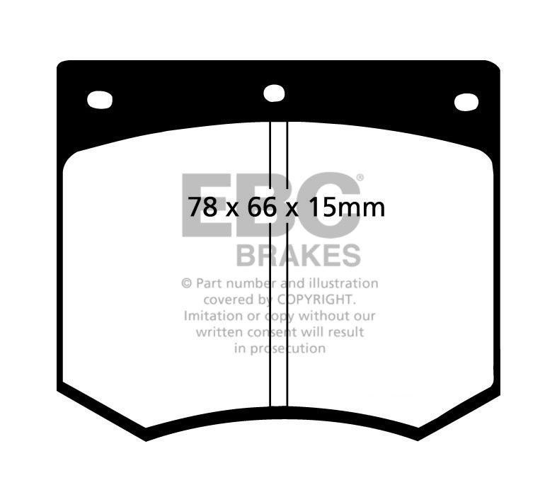 EBC Brakes FORD Escort Mk2 1.6 75-80 Remblokken voorzijde greens