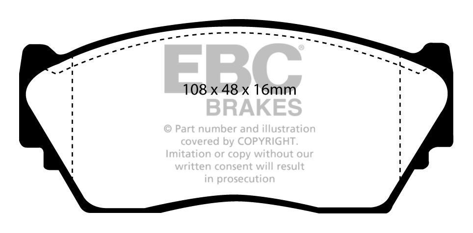 EBC Brakes NISSAN Sunny 1.4 (N14) 91-95 Remblokken voorzijde gre