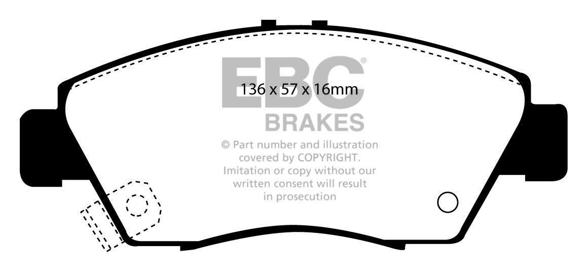 EBC Brakes HONDA Civic Coupe 1.6 (EJ6) Auto 96-98 Remblokken voo