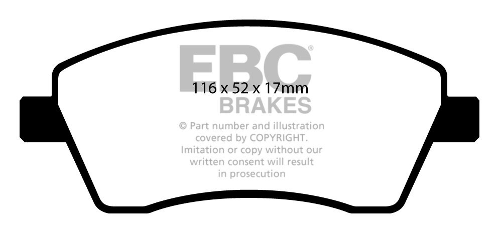 EBC Brakes NISSAN Note 1.4 2005-.. Remblokken voorzijde