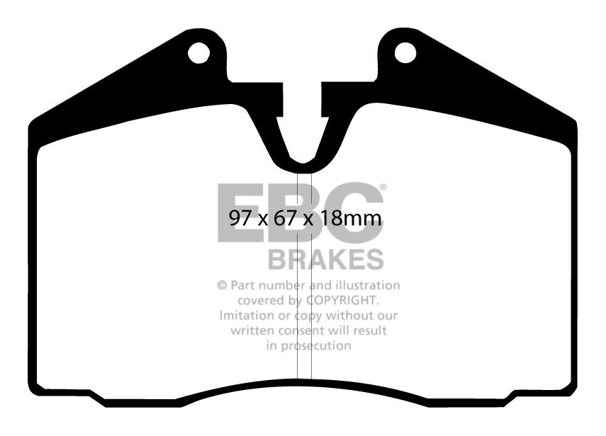 EBC Brakes FERRARI 348 3.4 89-94 Remblokken achterzijde redstuff