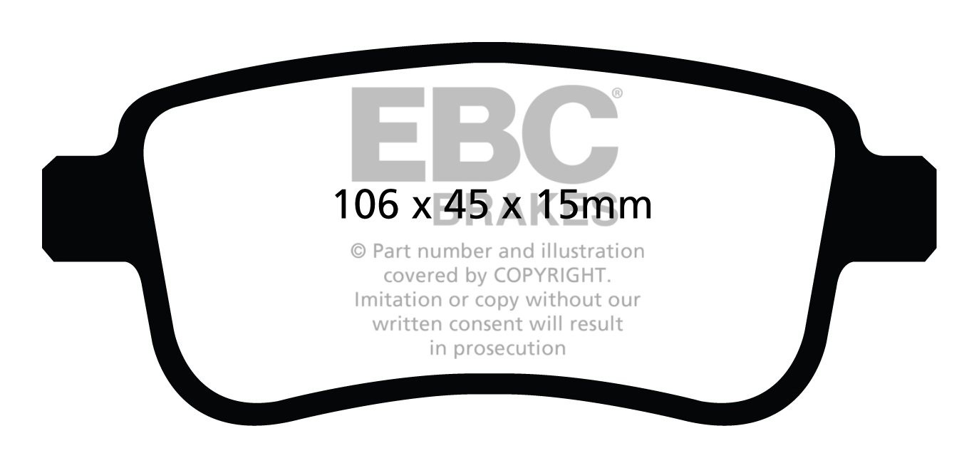 EBC Brakes RENAULT Megane CC 1.9 TD 2010-.. Remblokken achterzij