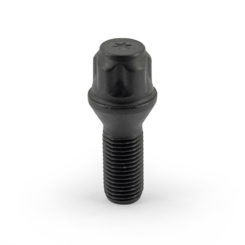 H&R Wielslotenset M14x1.50x28mm konisch Zwart - 4 slotbouten incl. adapter