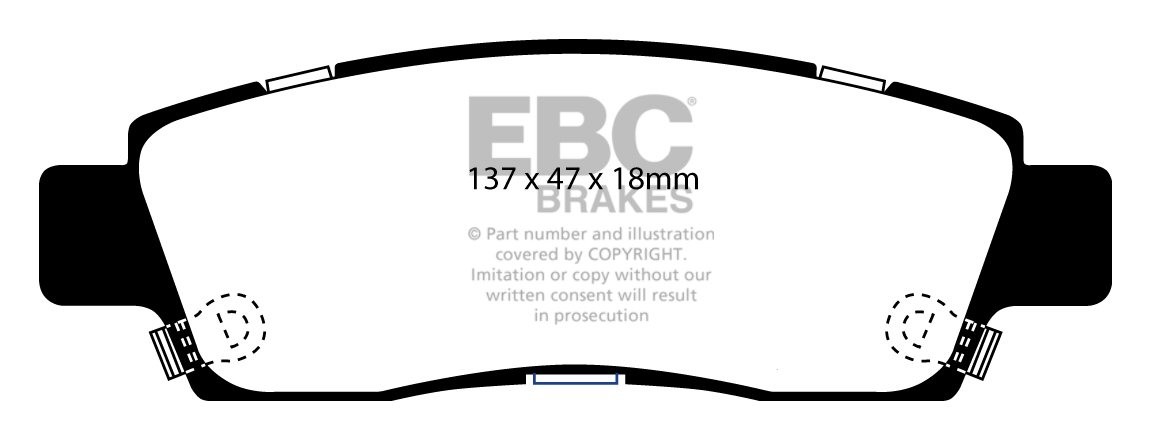 EBC Brakes SAAB 9-7X 6.0 2008-2009 Remblokken achterzijde
