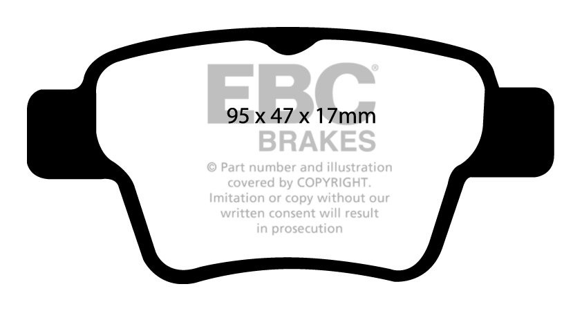 EBC Brakes PEUGEOT 207CC 1.6 Turbo 2007-.. Remblokken achterzijd
