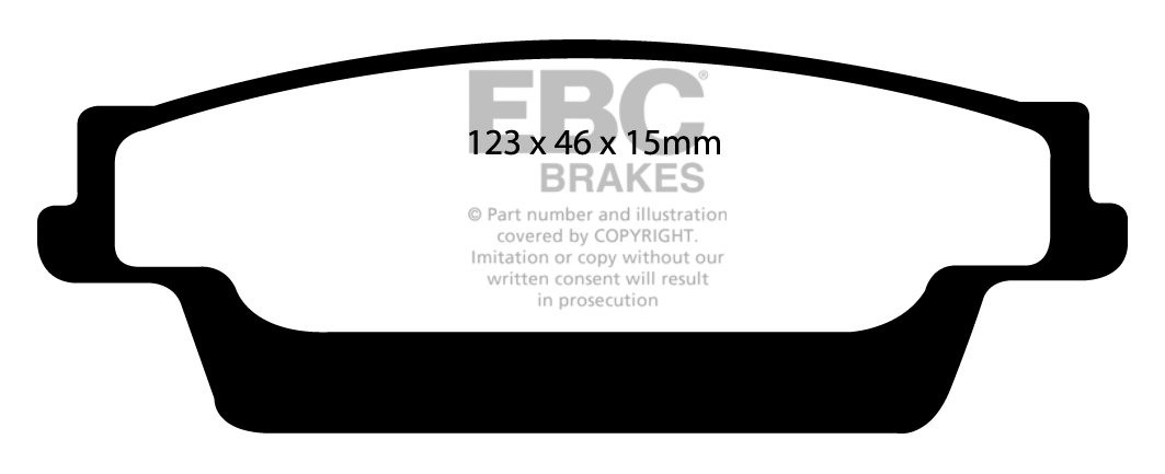EBC Brakes CADILLAC STS 3.6 Performance Package 2009-.. Remblokk