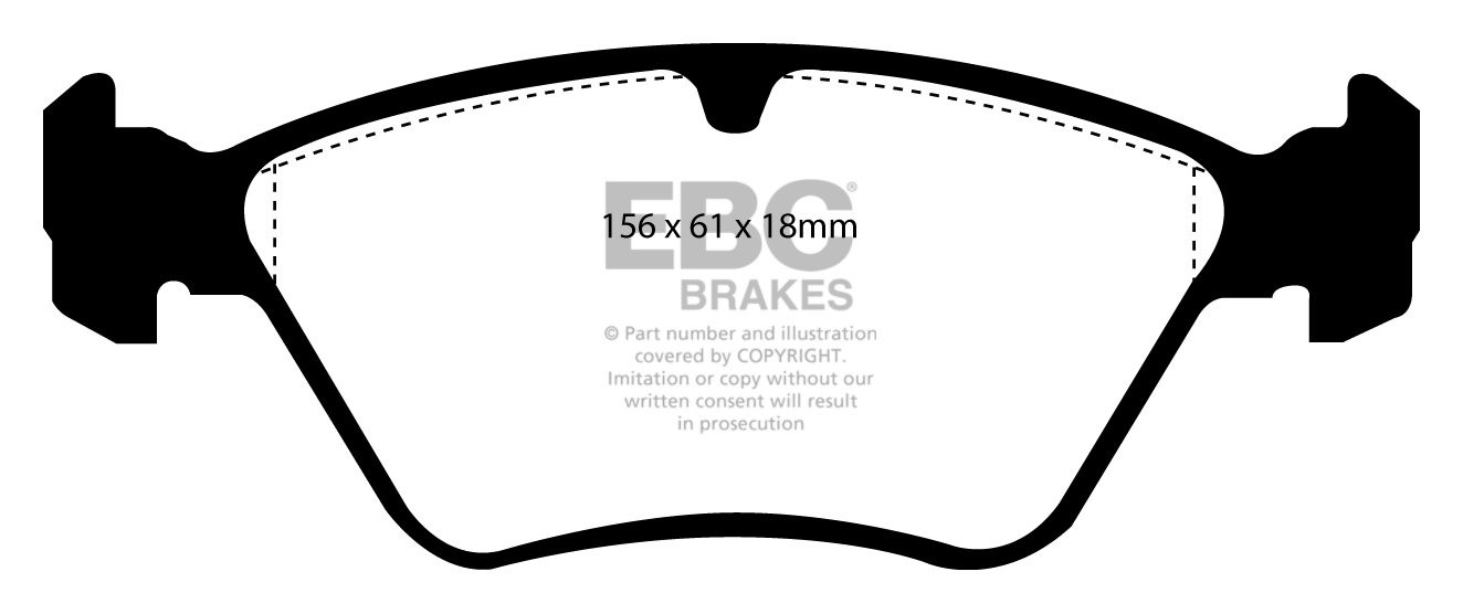 EBC Brakes VAUXHALL (OPEL) Cavalier 2.5 V6 93-95 Remblokken voor