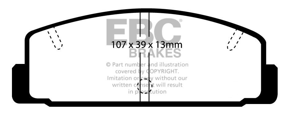 EBC Brakes Mazda Capella 2.0 98-2002 Remblokken achterzijde