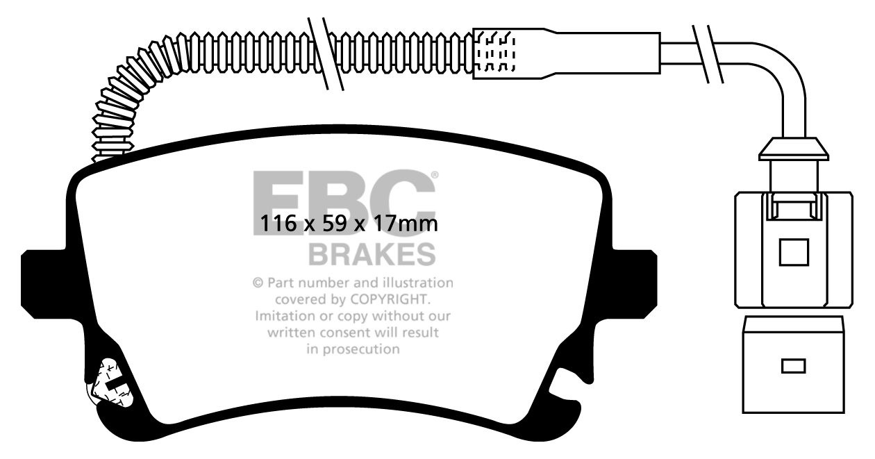 EBC Brakes AUDI A8 4E 3.0 2004-2005 Remblokken achterzijde redst
