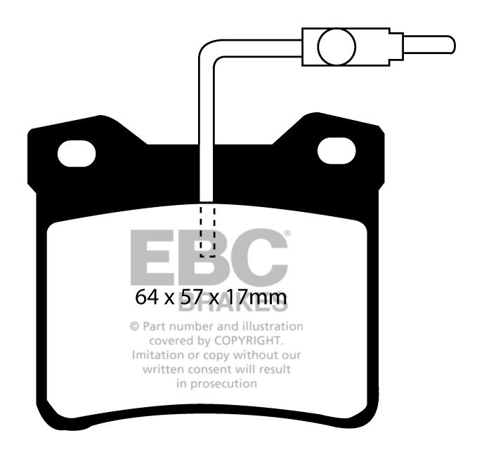EBC Brakes PEUGEOT 607 2.0 TD 2001-2005 Remblokken achterzijde g