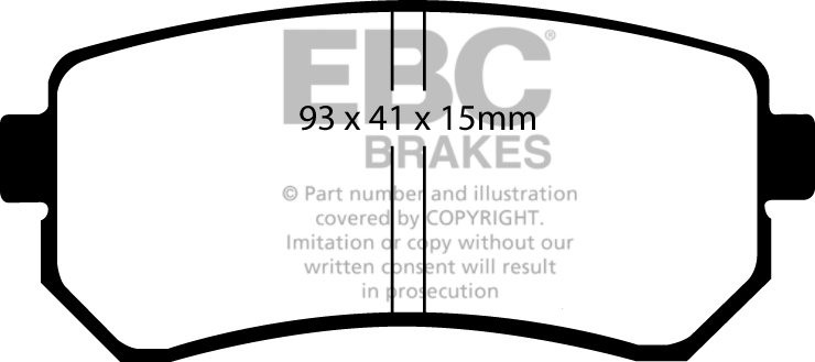 EBC Brakes HYUNDAI iX20 1.4 2010-.. Remblokken achterzijde green