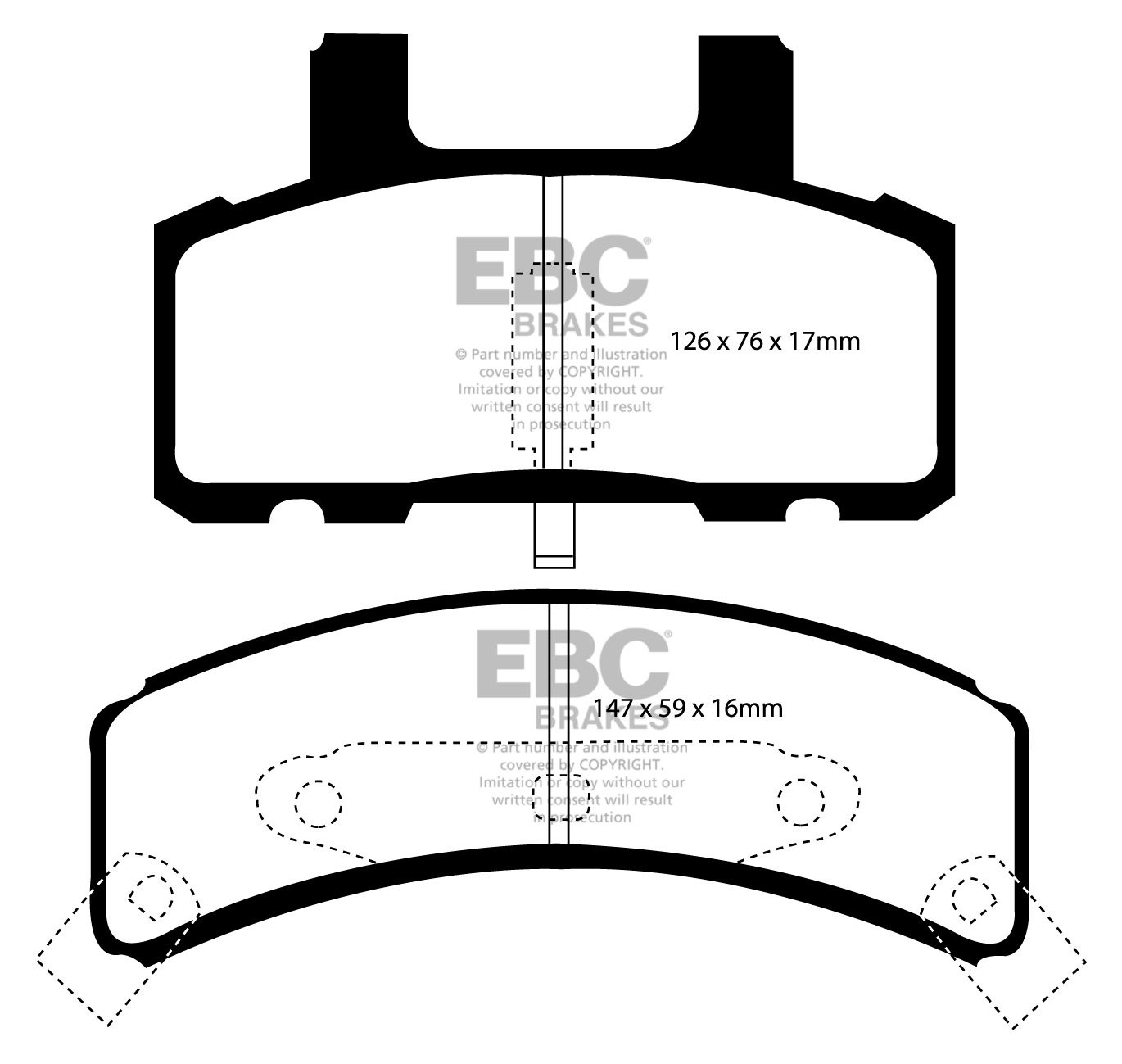 EBC Brakes VAUXHALL (OPEL) Firenza 1.6 71-72 Remblokken voorzijd