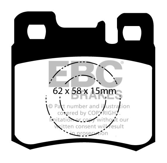 EBC Brakes MERCEDES SLK (R170) SLK200 (2.0) 96-97 Remblokken ach