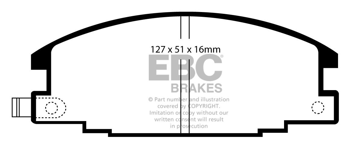EBC Brakes ISUZU Rodeo 2.8 D 4WD 89-93 Remblokken voorzijde
