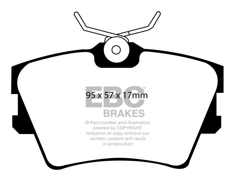 EBC Brakes VW Caravelle 2.4 D 96-98 Remblokken achterzijde