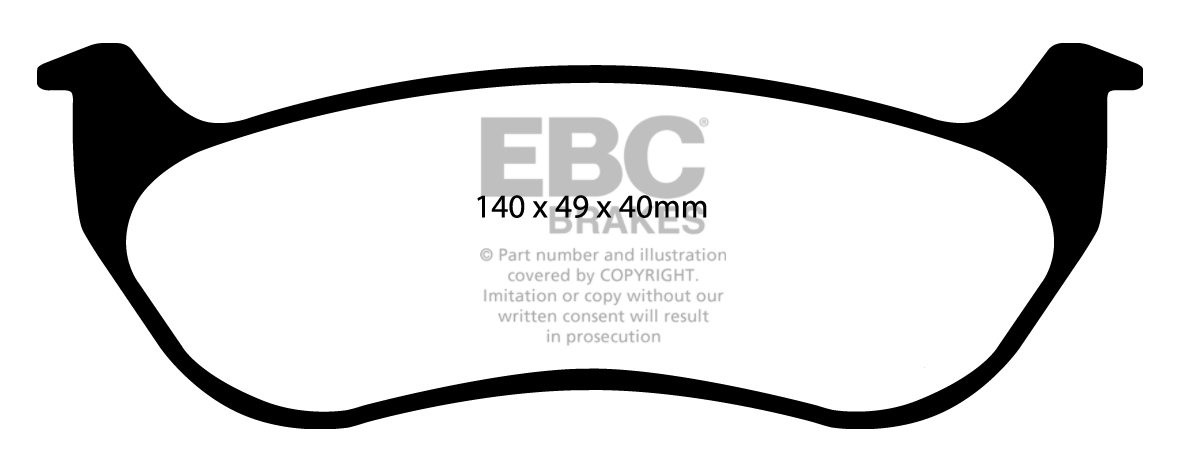 EBC Brakes JEEP Cherokee 2.8 TD 2004-2007 Remblokken achterzijde
