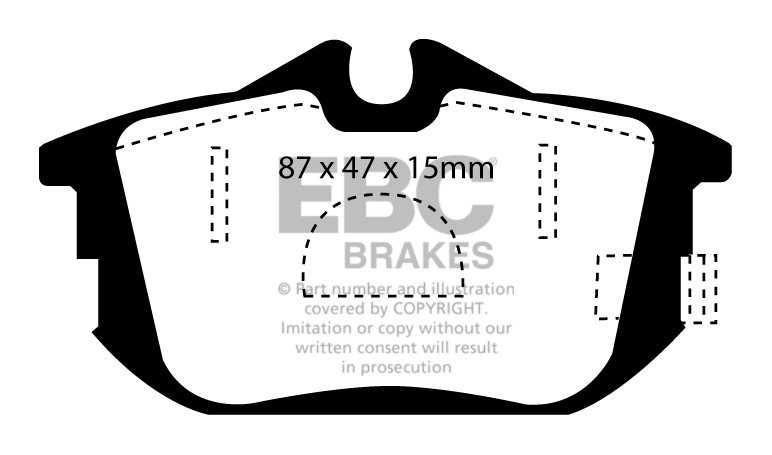 EBC Brakes VOLVO V40 1.8 98-2004 Remblokken achterzijde