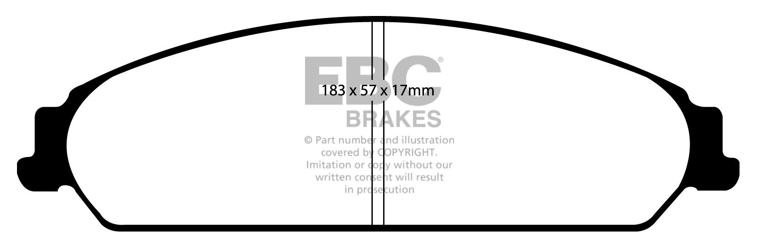 EBC Brakes DODGE (USA) Challenger 5.7 2009-.. Remblokken voorzij