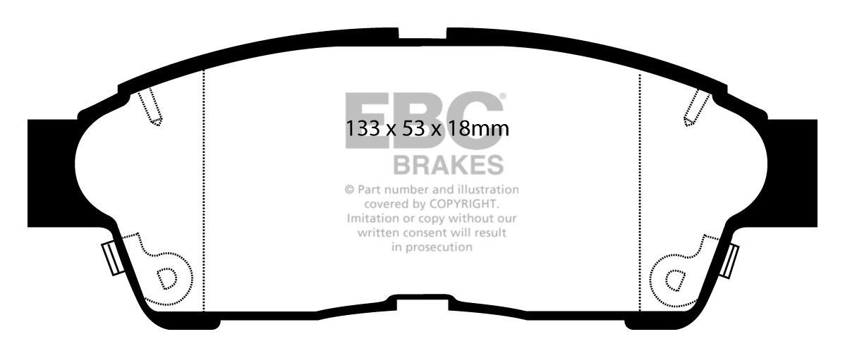 EBC Brakes TOYOTA Starlet 1.3 (EP91) (ABS) 96-2000 Remblokken vo