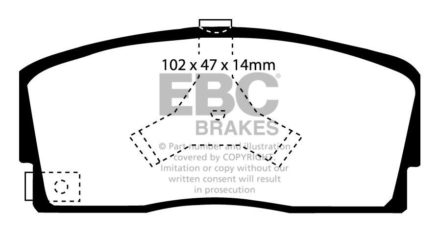 EBC Brakes DAIHATSU Charade 1.3 (G102) 87-93 Remblokken voorzijd