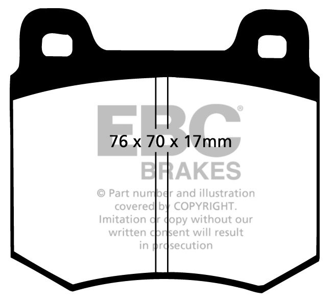 EBC Brakes AUDI 100 1.9 Auto 72-74 Remblokken voorzijde