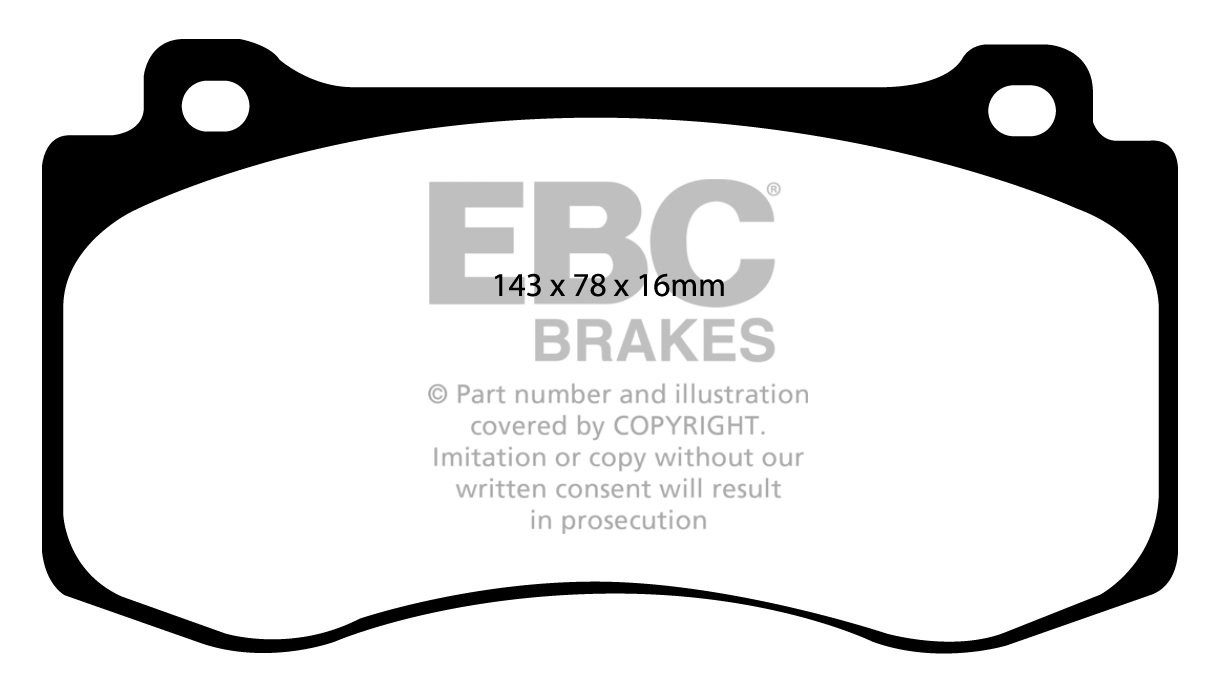 EBC Brakes DODGE (USA) Charger 6.1 2006-.. Remblokken voorzijde